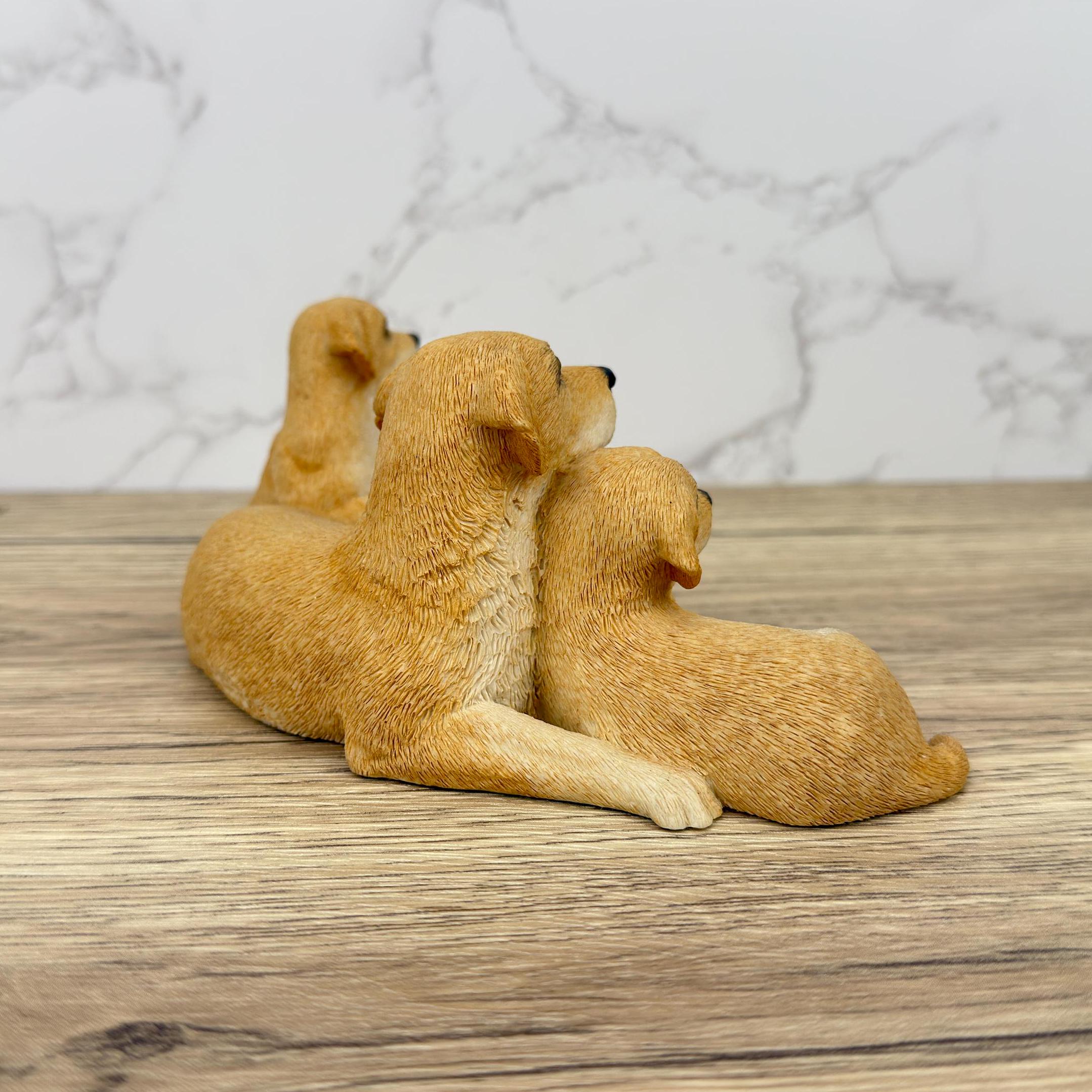 Vintage Sherratt & Simpson Labrador Family Resin Figurine, Boxed