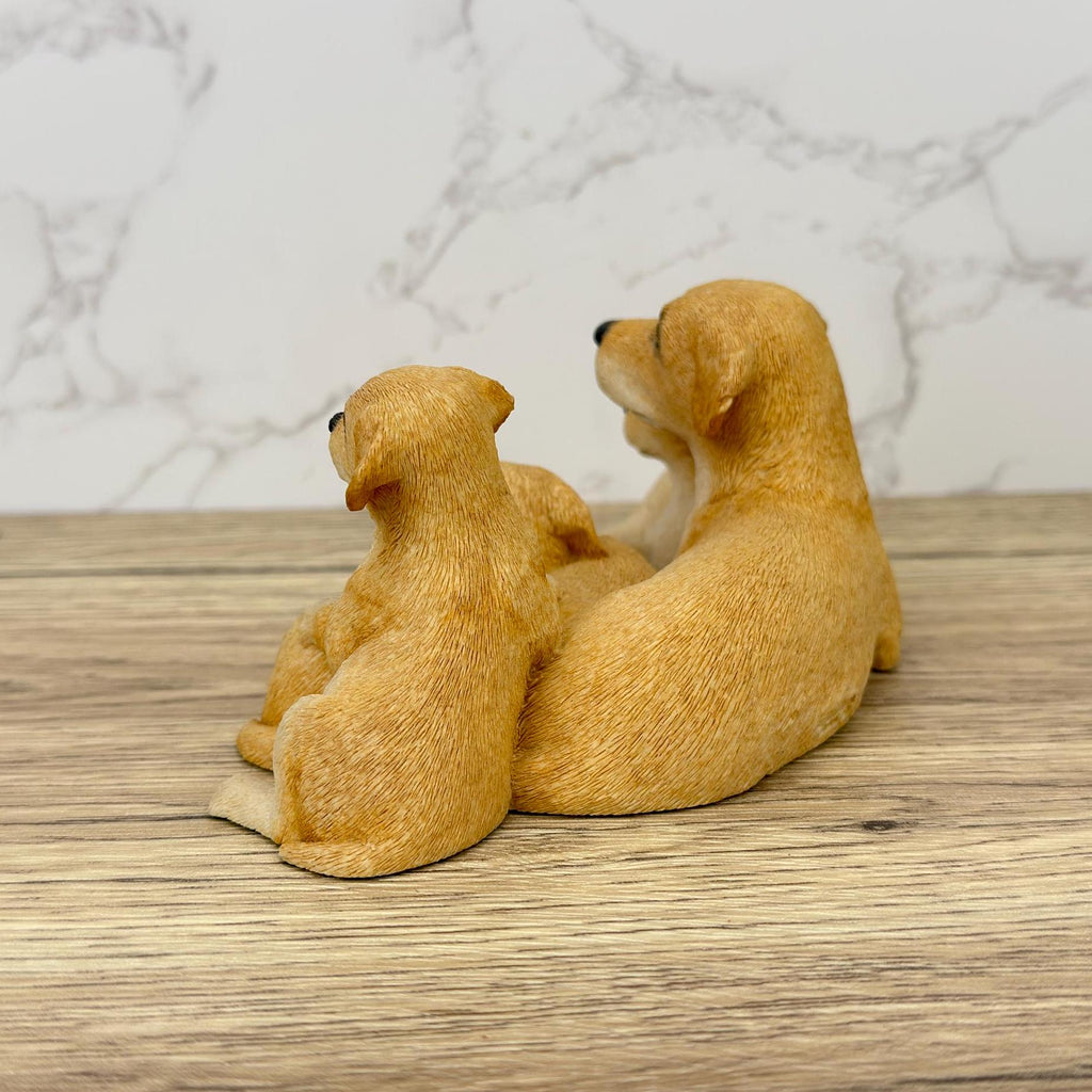 Vintage Sherratt & Simpson Labrador Family Resin Figurine, Boxed