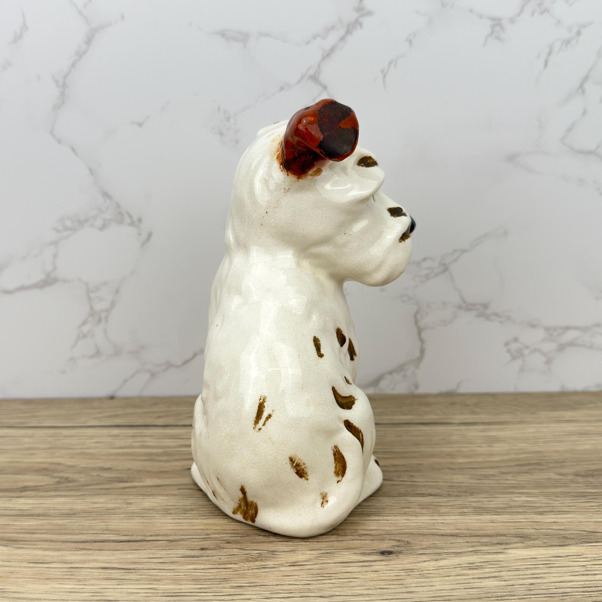 Vintage Beswick Pottery Schnauzer Dog Figurine, Collectible Porcelain Decor