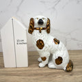 Antique Staffordshire Spaniel Dog Figurine, Victorian Mantel Decor