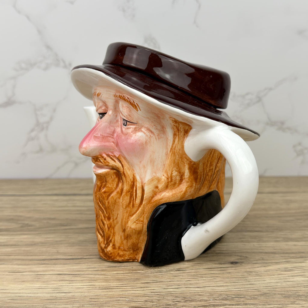 Vintage Fagan Teapot, Charles Dickens Character Toby Jug, Porcelain Home Decor