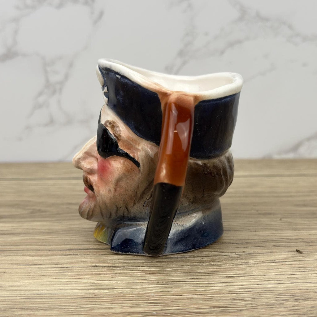 Vintage Pirate Character Toby Jug, Handmade Captain Mug
