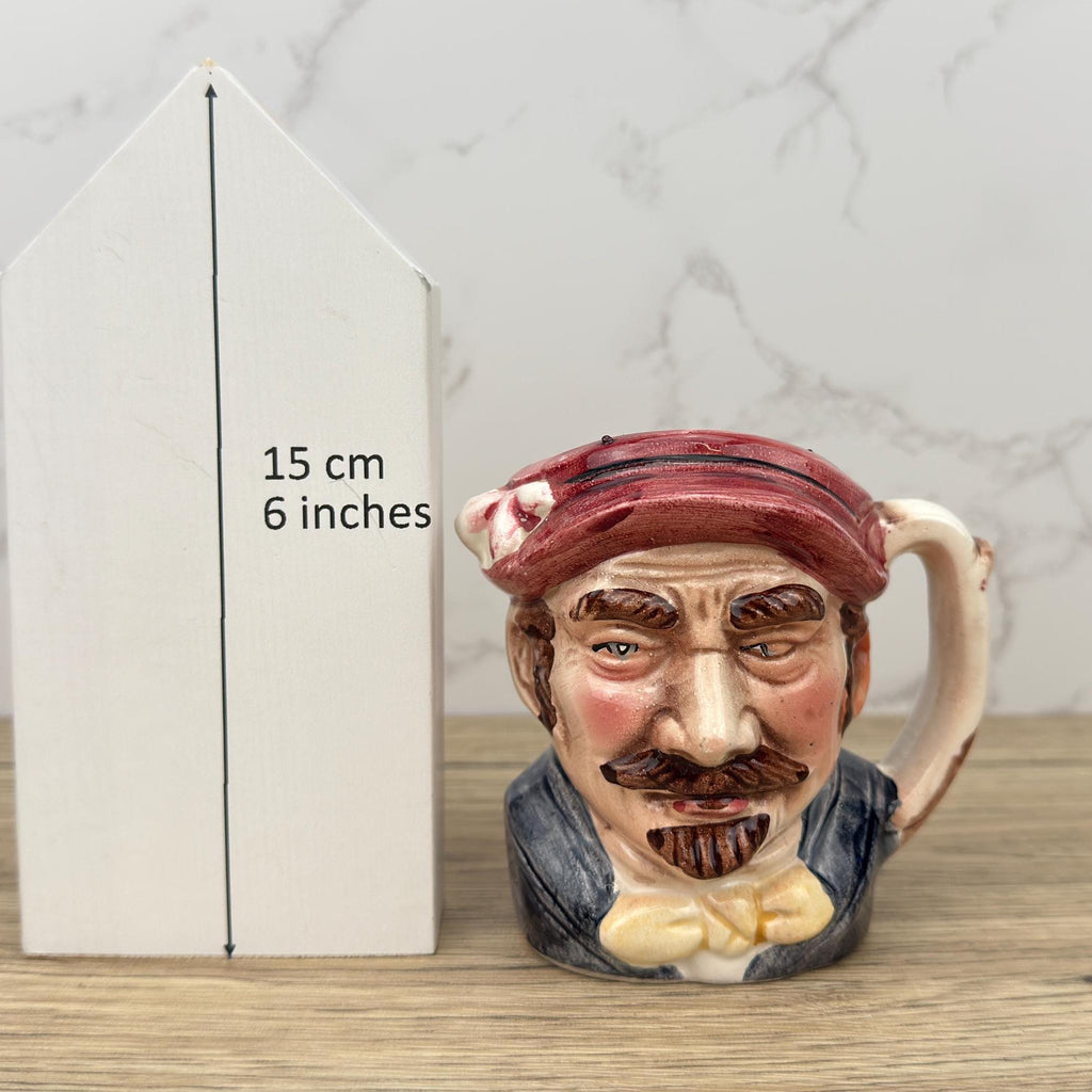 Vintage Sailor Toby Mug, Quirky Porcelain Creamer, Home Decor
