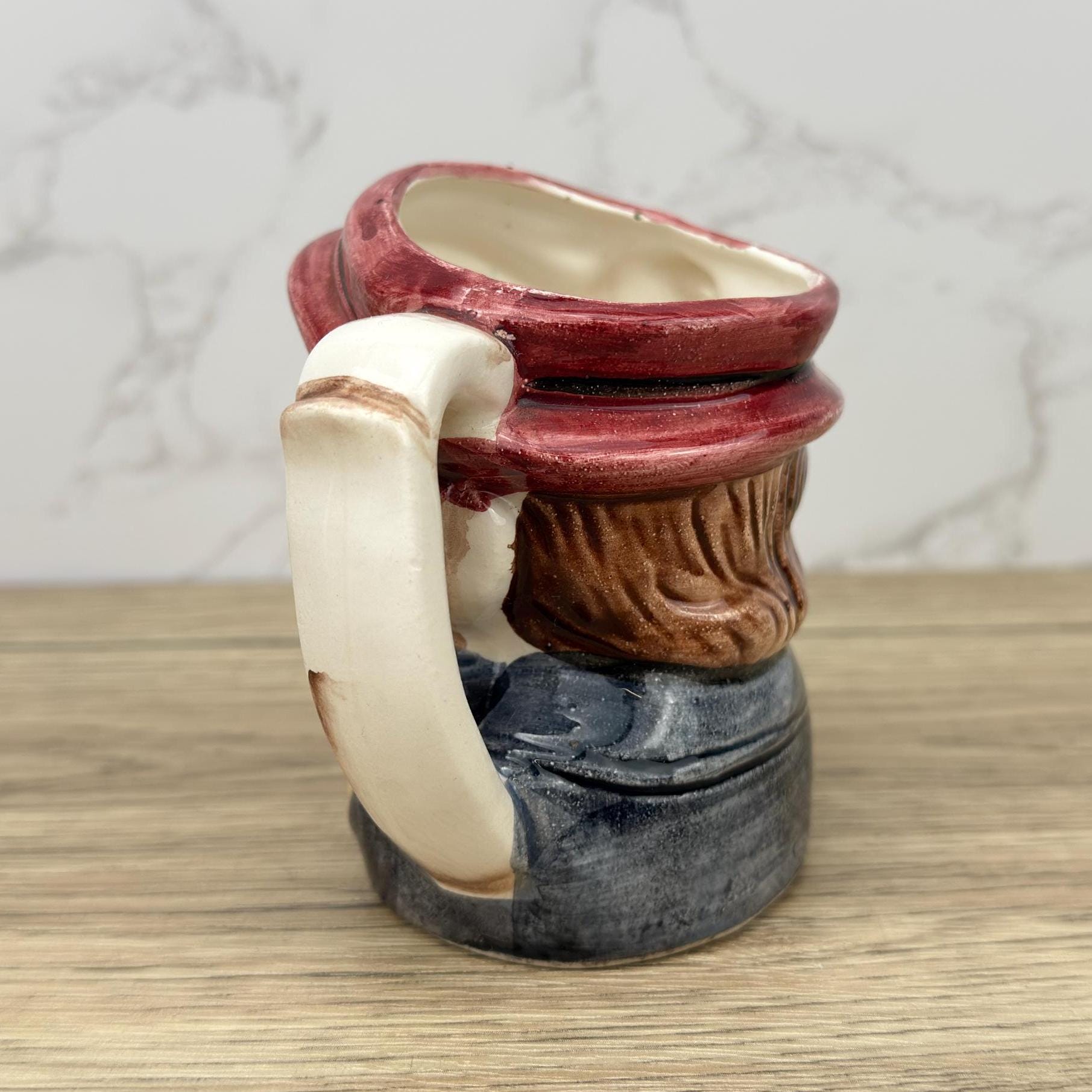 Vintage Sailor Toby Mug, Quirky Porcelain Creamer, Home Decor