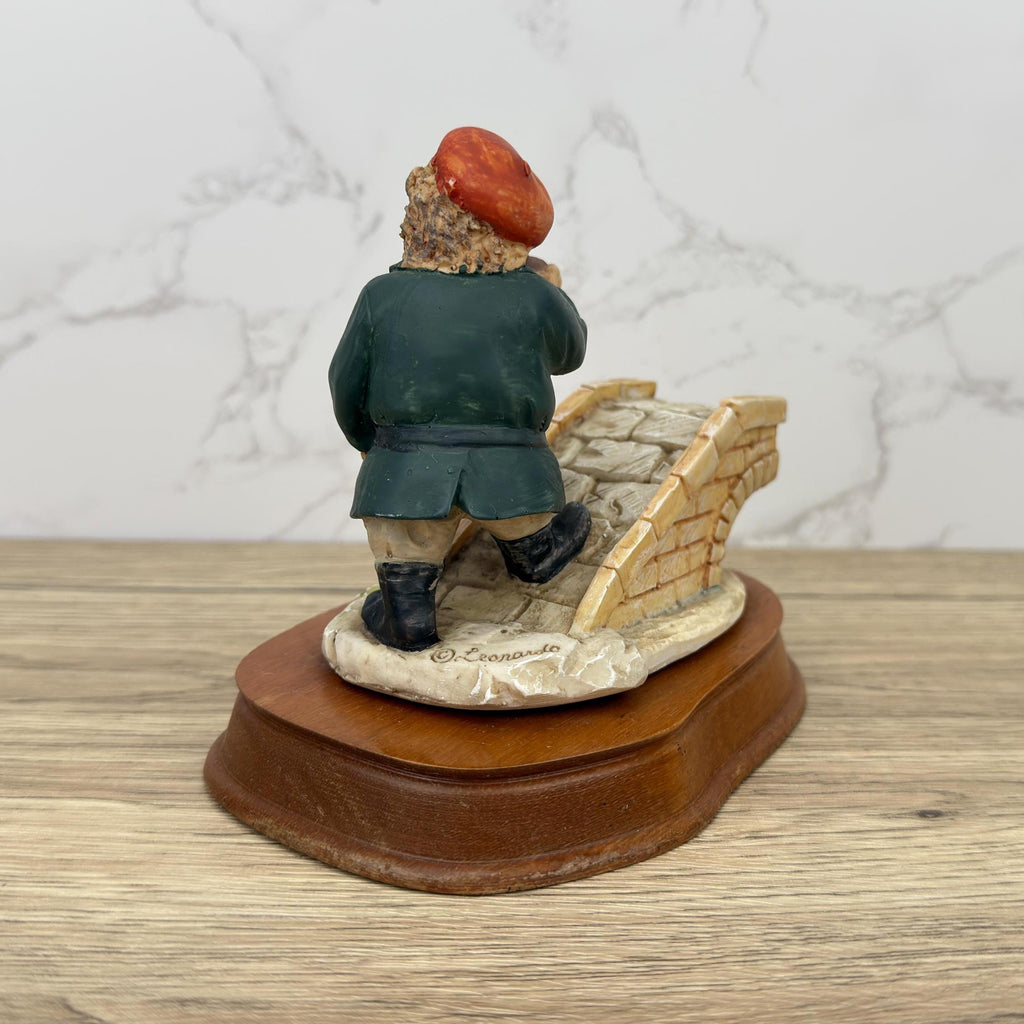 Leonardo Vintage Resin Hedgehog Figurine, Harry Bomber Collectible