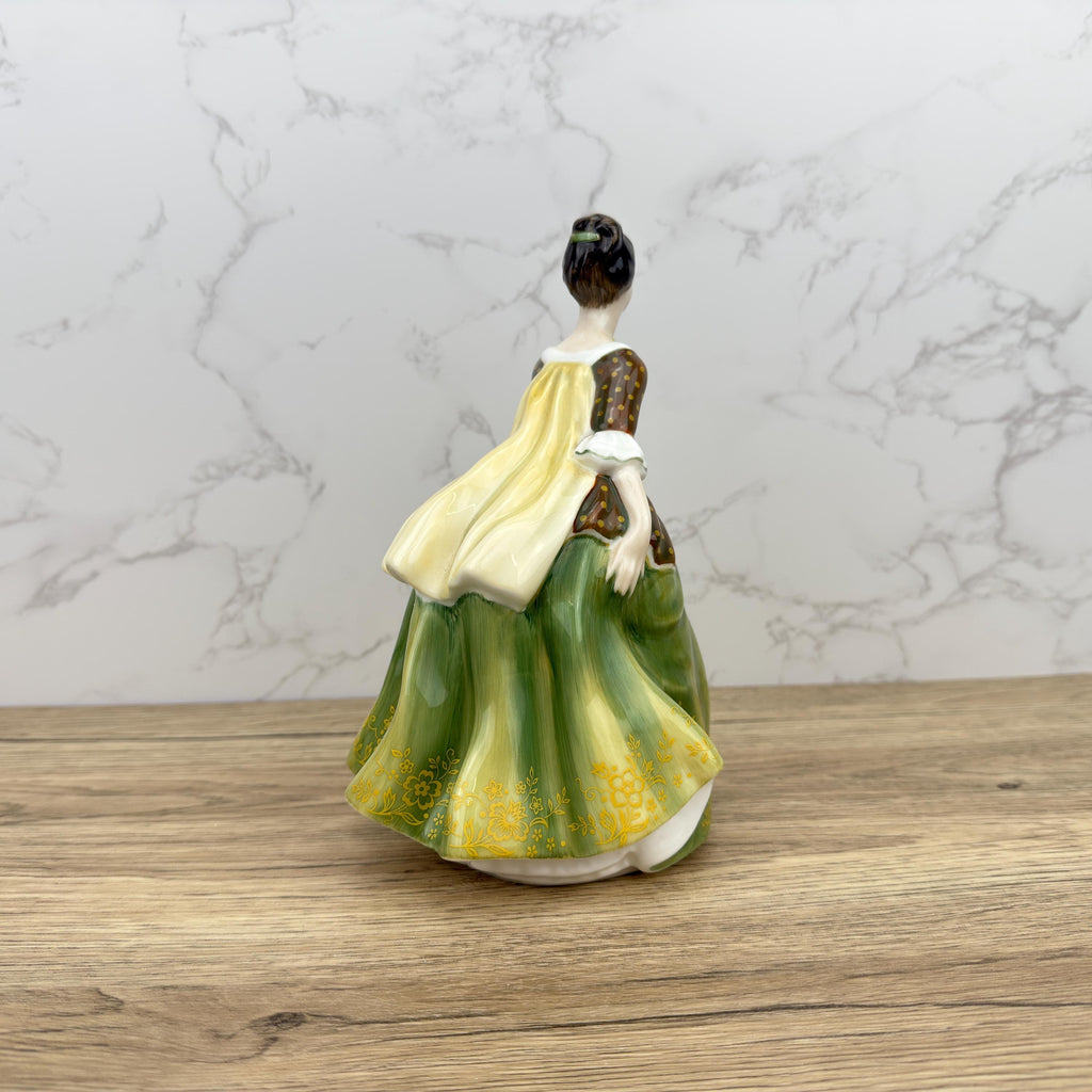 Vintage Royal Doulton Porcelain Figurine, FLEUR HN2368, Green Dress