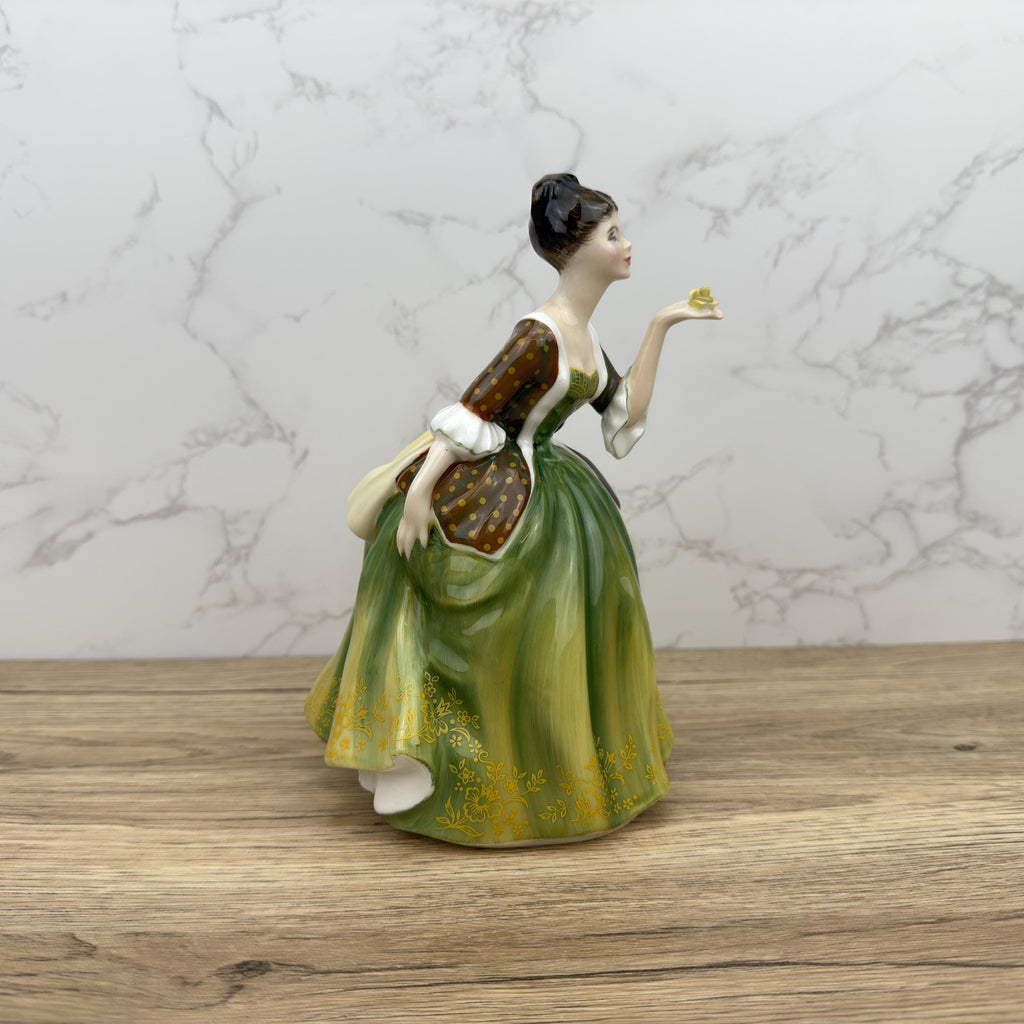 Vintage Royal Doulton Porcelain Figurine, FLEUR HN2368, Green Dress