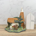 Vintage G Christian Handmade Porcelain Cottage Figurine, British Village Decor