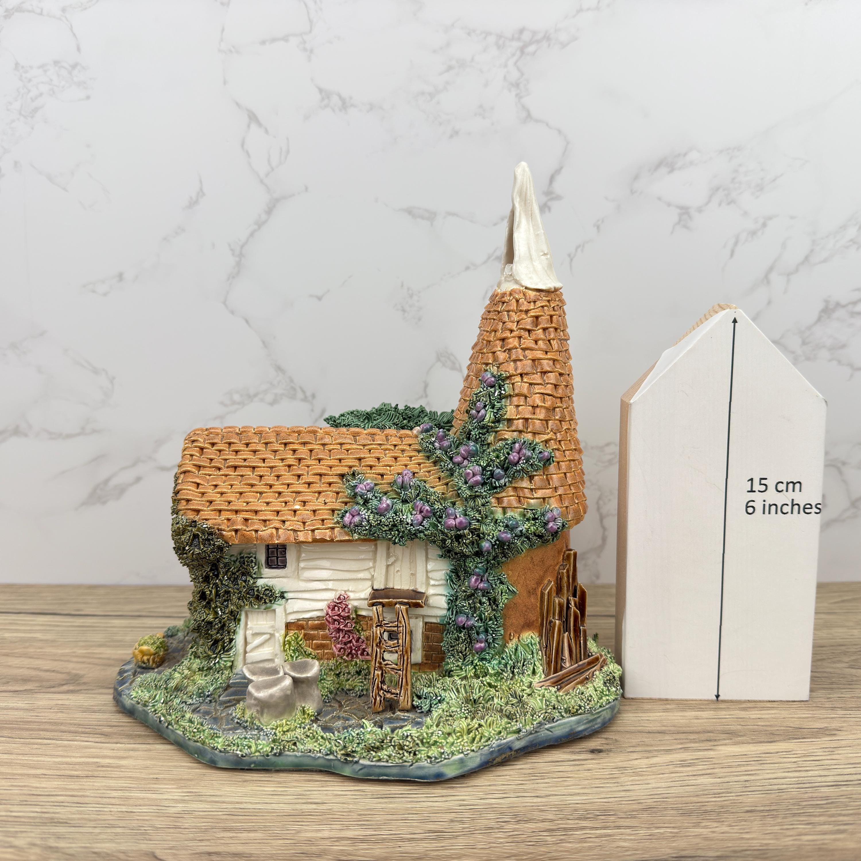 Vintage G Christian Handmade Porcelain Cottage Figurine, British Village Decor
