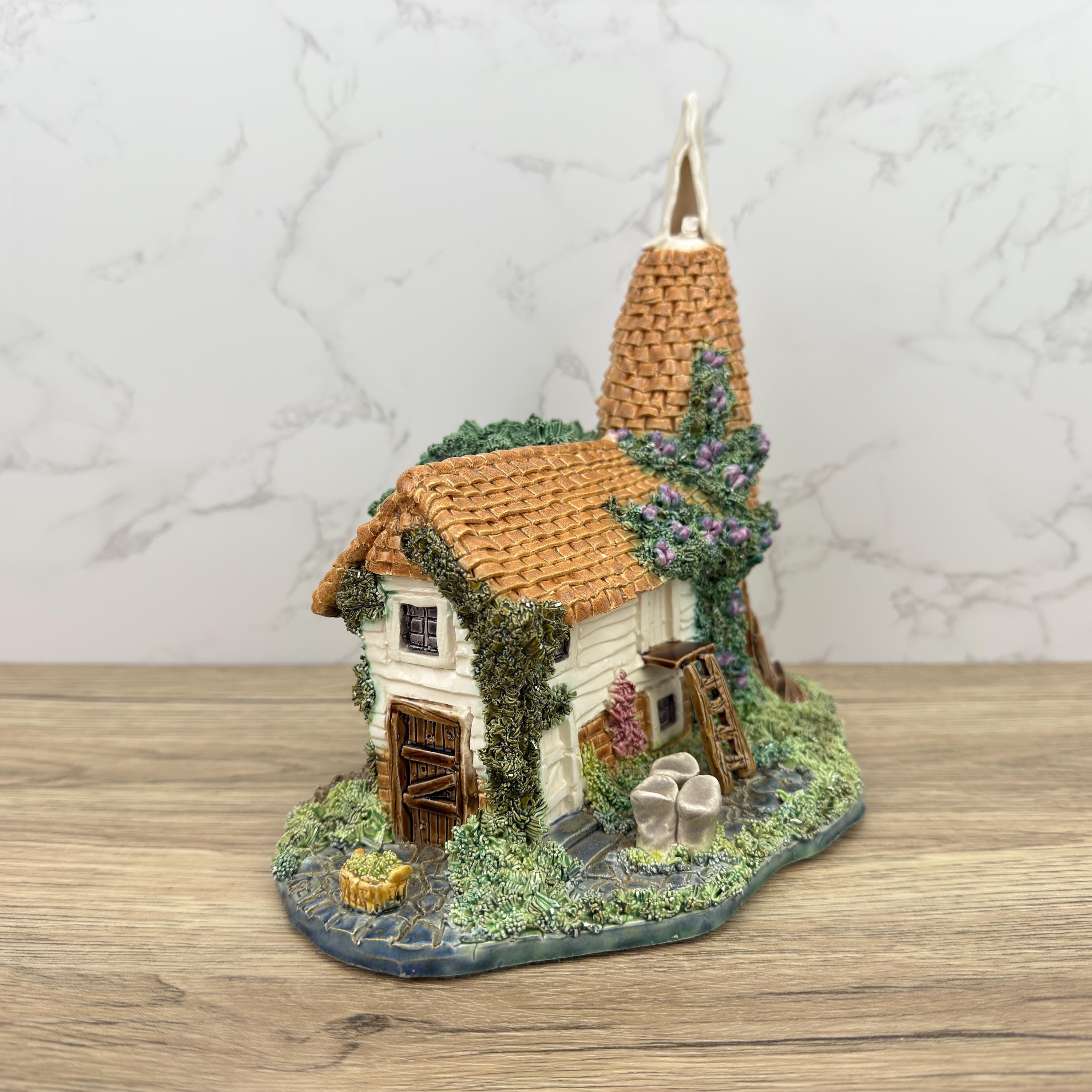 Vintage G Christian Handmade Porcelain Cottage Figurine, British Village Decor