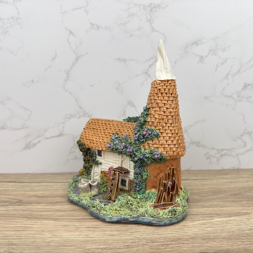 Vintage G Christian Handmade Porcelain Cottage Figurine, British Village Decor