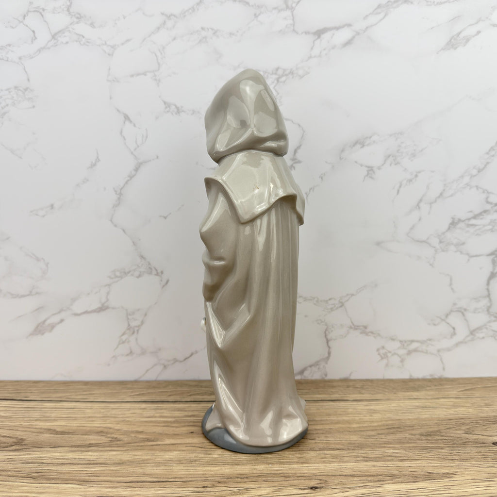Vintage Nao Lladro Porcelain Figurine, Boy in Raincoat with Dog