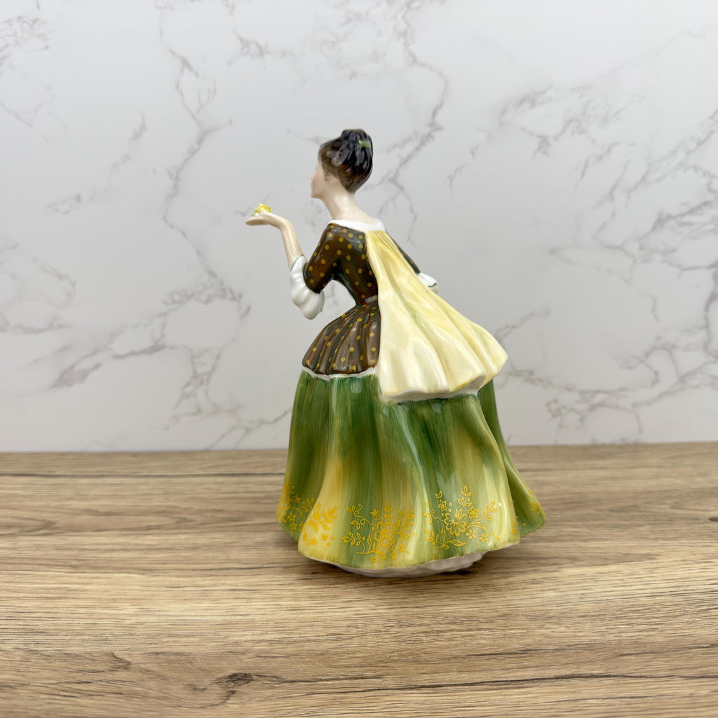Vintage Royal Doulton Porcelain Figurine, FLEUR HN2368, Green Dress