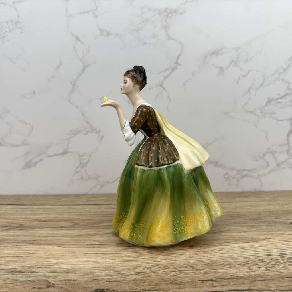 Vintage Royal Doulton Porcelain Figurine, FLEUR HN2368, Green Dress