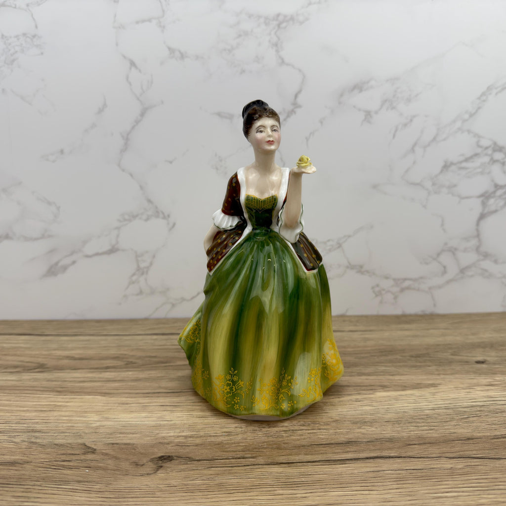 Vintage Royal Doulton Porcelain Figurine, FLEUR HN2368, Green Dress