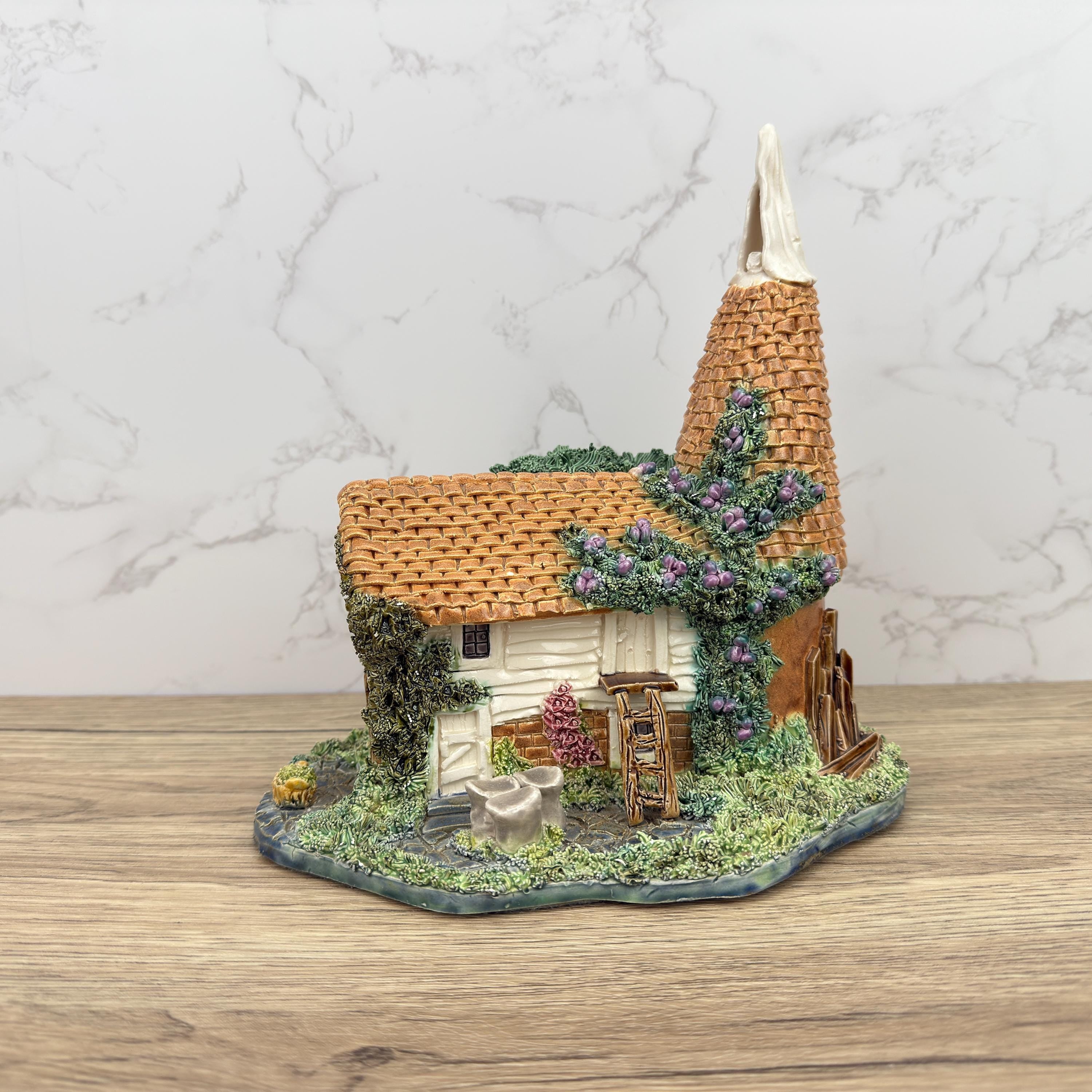 Vintage G Christian Handmade Porcelain Cottage Figurine, British Village Decor