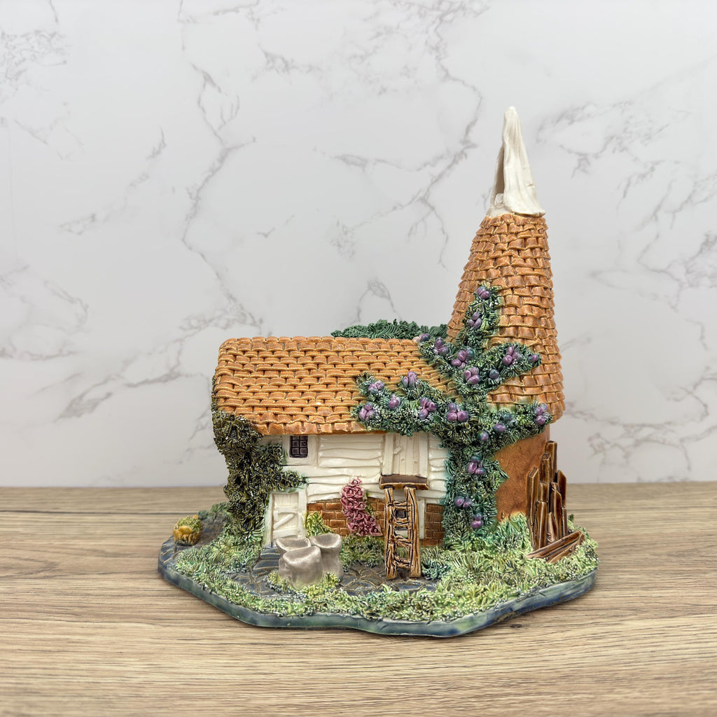 Vintage G Christian Handmade Porcelain Cottage Figurine, British Village Decor