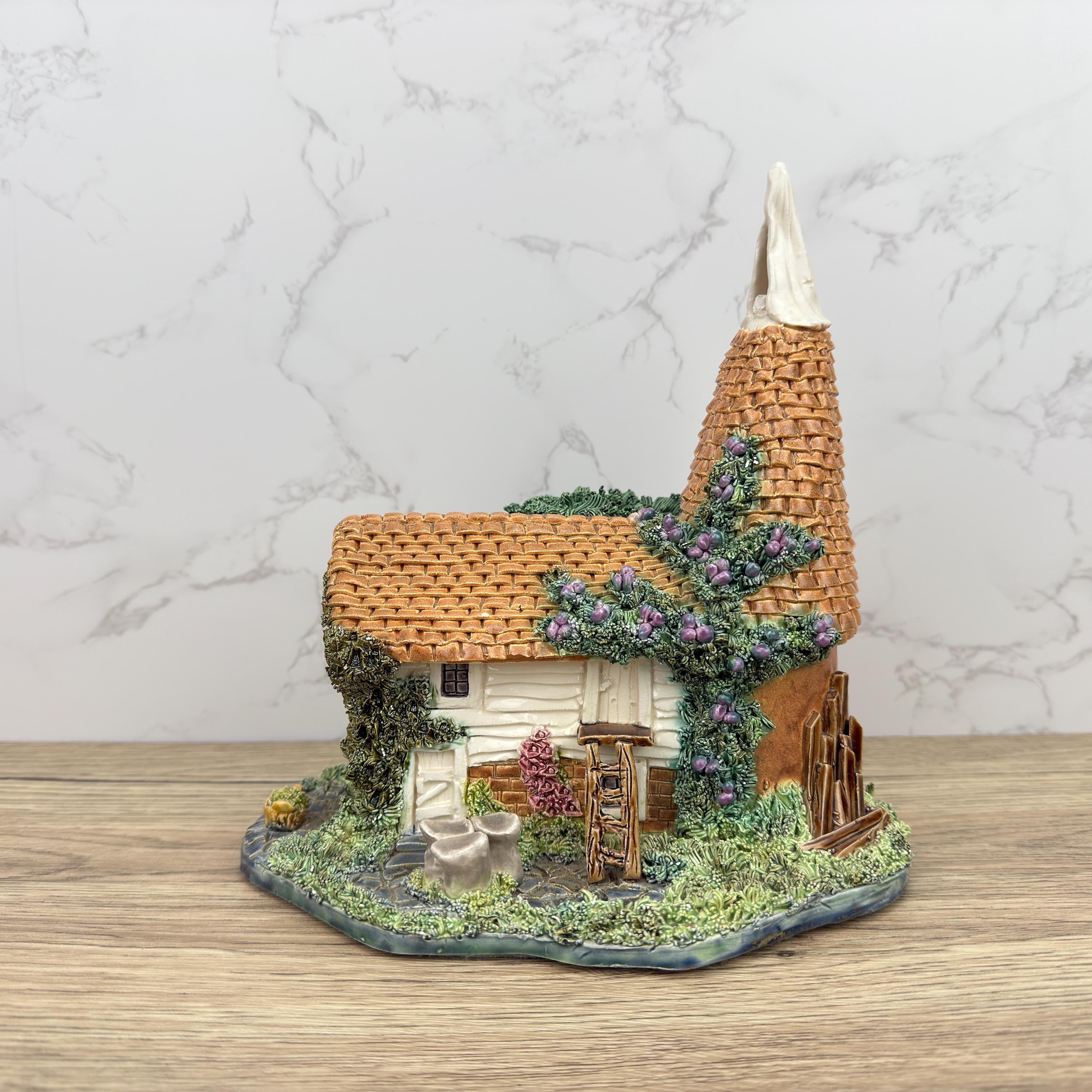 Vintage G Christian Handmade Porcelain Cottage Figurine, British Village Decor