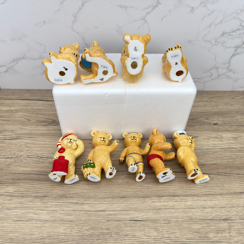 Vintage Danbury Mint Bone China Teddy Bear Figurine, Pam Storey Collectible