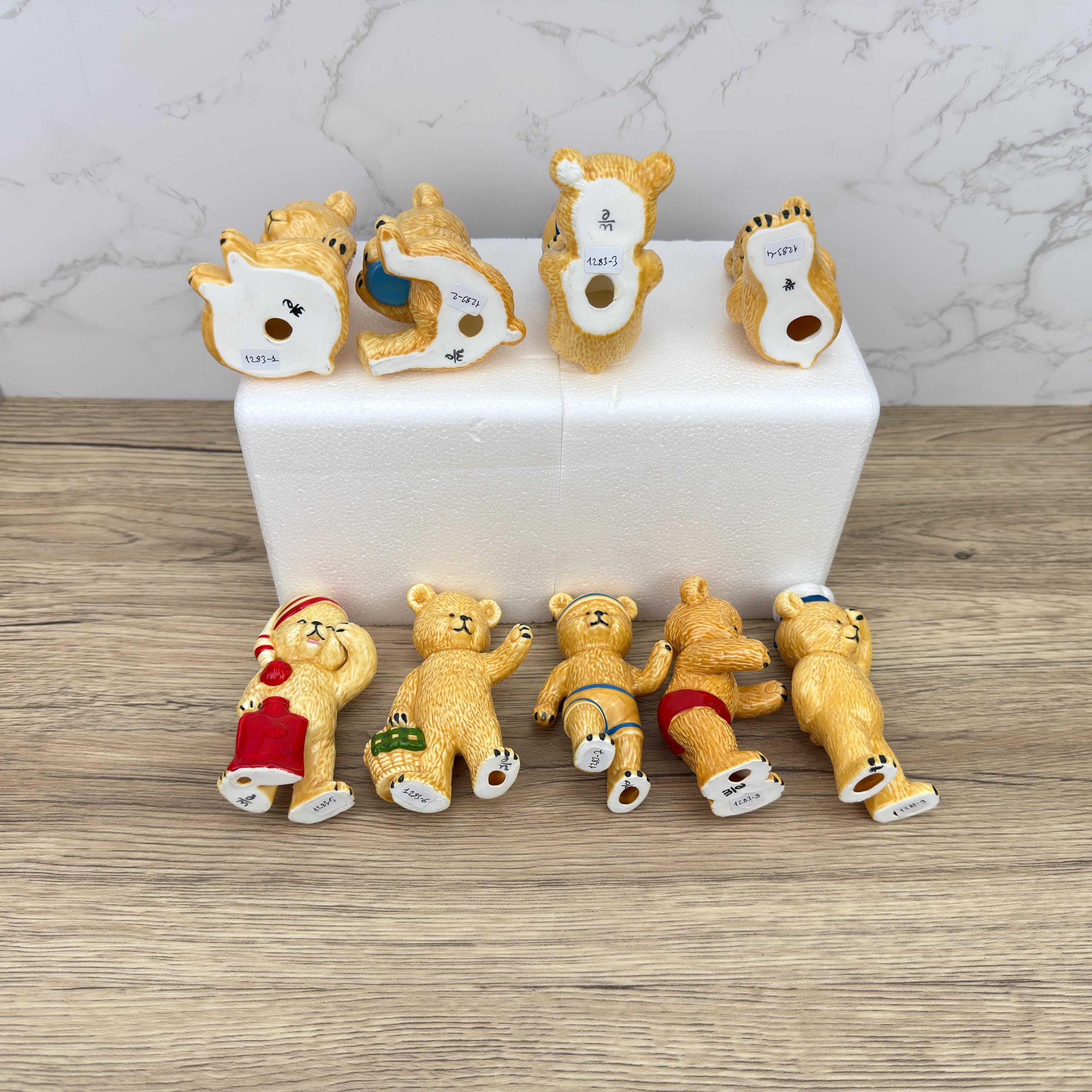 Vintage Danbury Mint Bone China Teddy Bear Figurine, Pam Storey Collectible