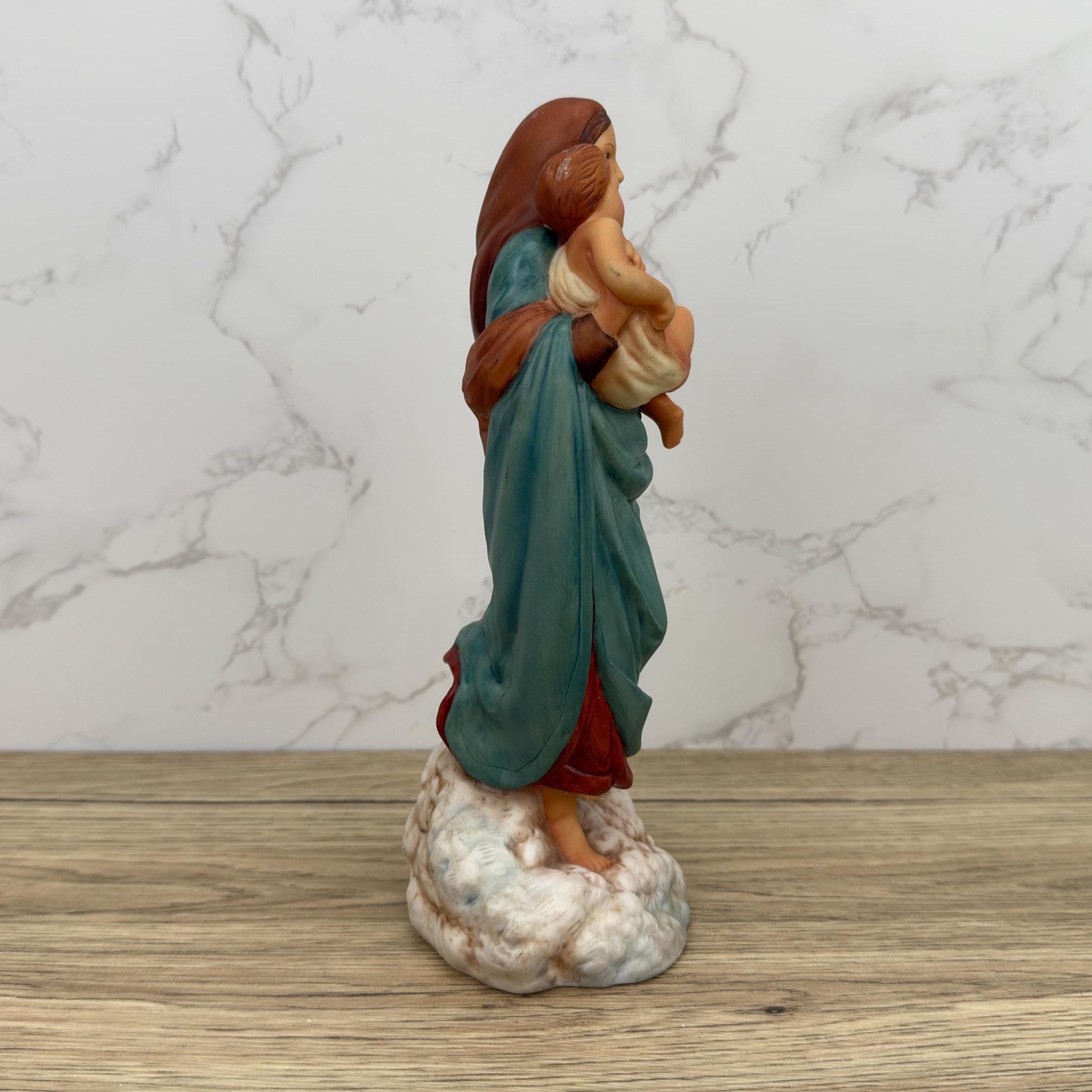 Vintage Franklin Mint Madonna and Child Porcelain Figurine, Religious Gift