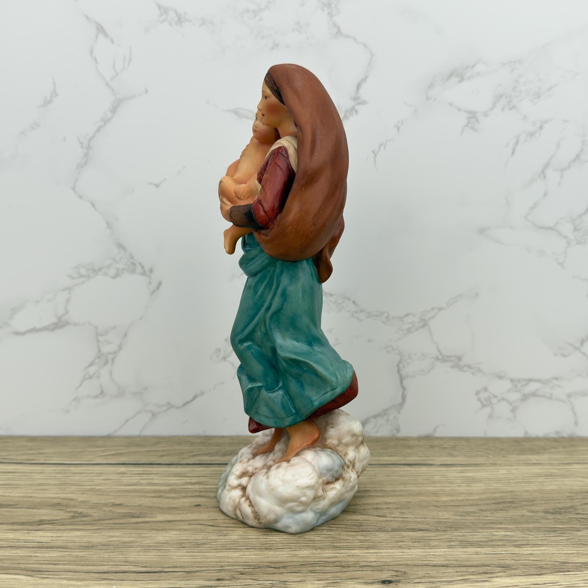 Vintage Franklin Mint Madonna and Child Porcelain Figurine, Religious Gift