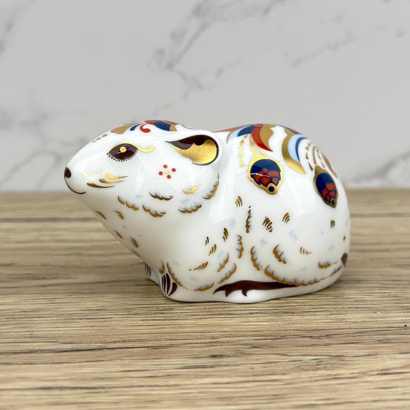 Royal Crown Derby Bank Vole Paperweight, Gold Stopper, Collectors Guild Exclusive