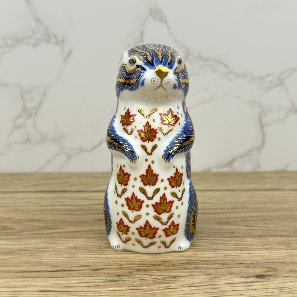 Royal Crown Derby Chipmunk Paperweight | Hand-Painted Bone China Figurine