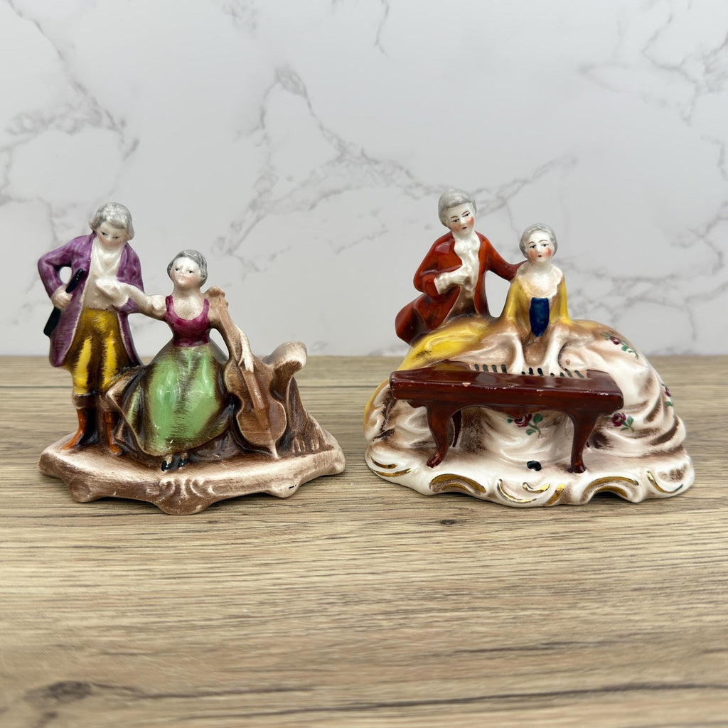 Rare Hummel Goebel Musical Figurines, Antique German Porcelain Courting Couple