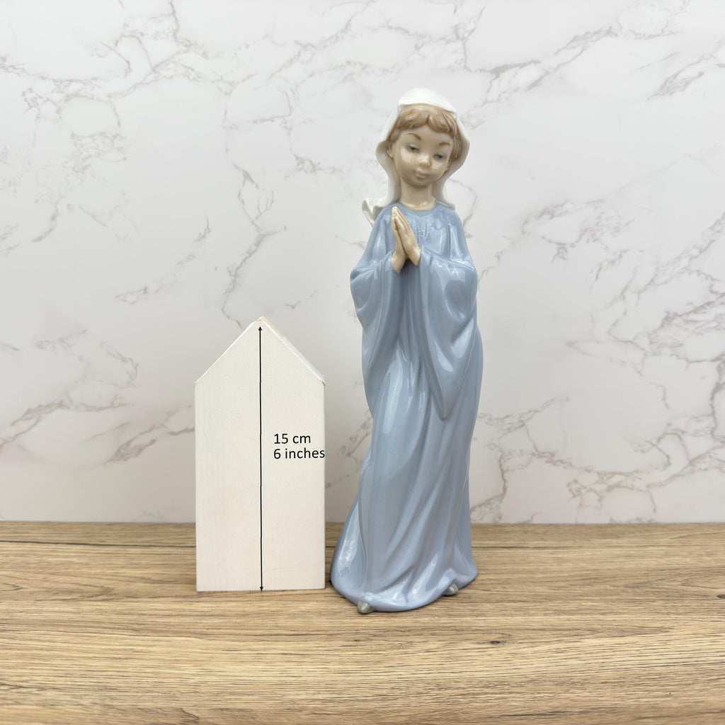 Vintage Nao Lladro Porcelain Nun Figurine, Religious Decor