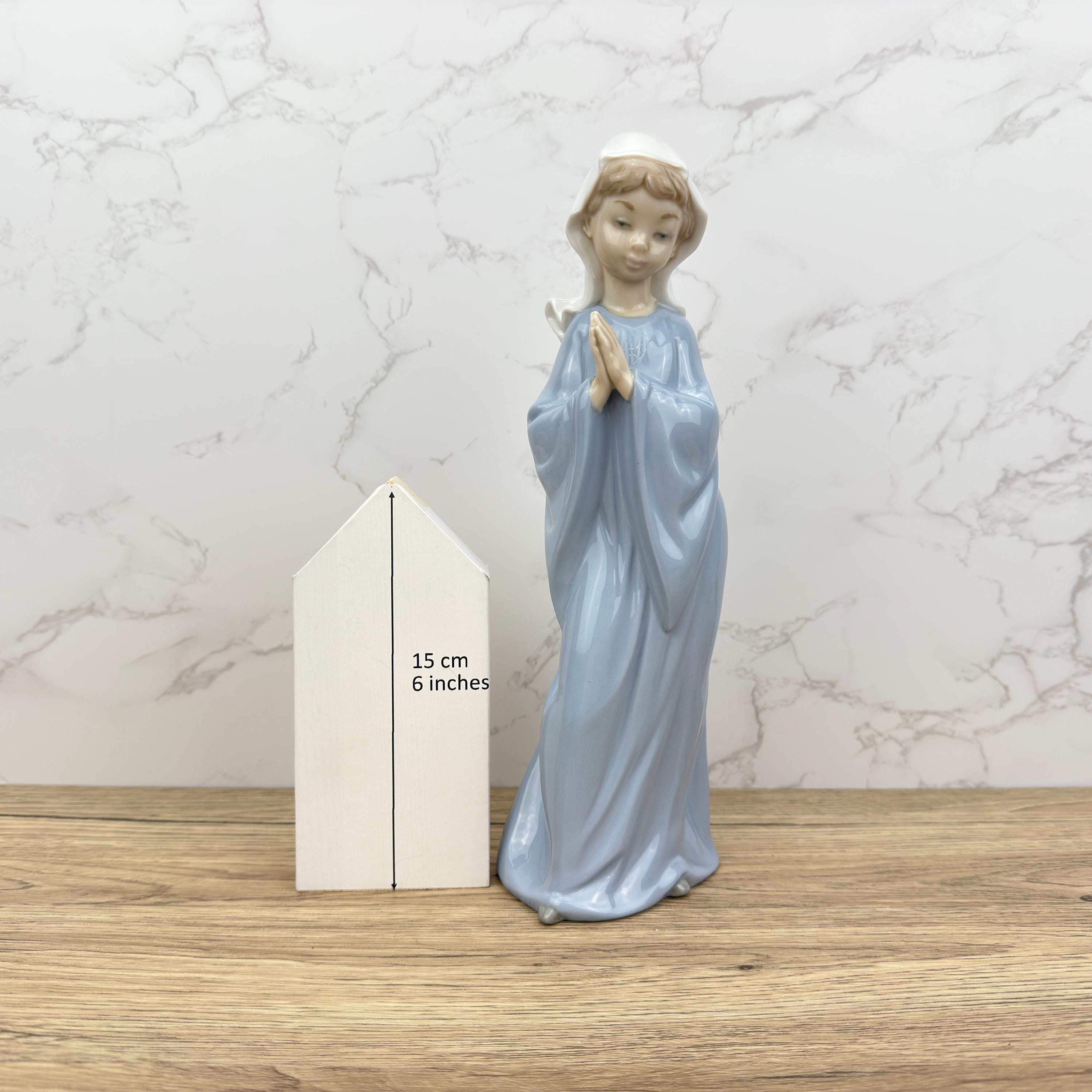 Vintage Nao Lladro Porcelain Nun Figurine, Religious Decor