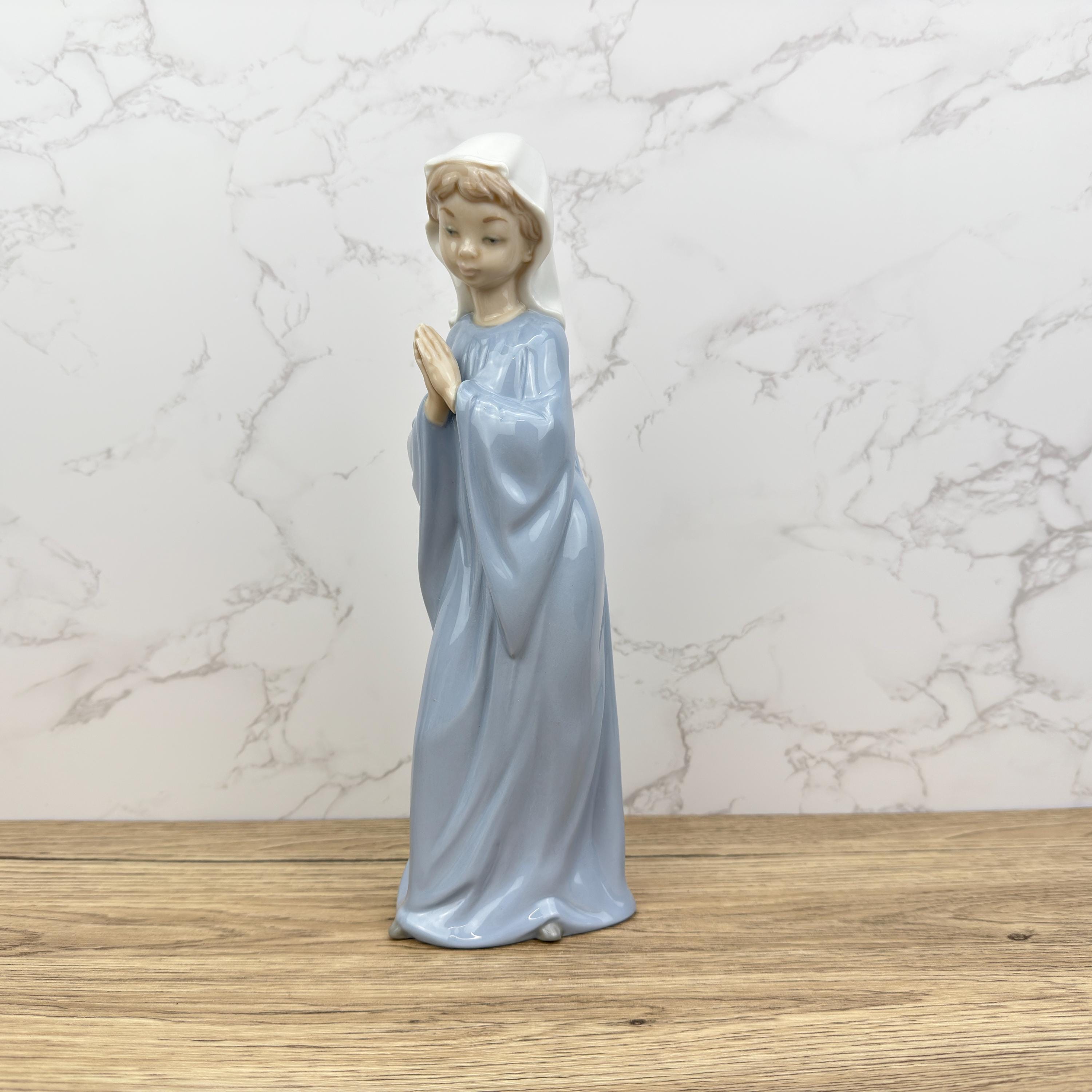 Vintage Nao Lladro Porcelain Nun Figurine, Religious Decor