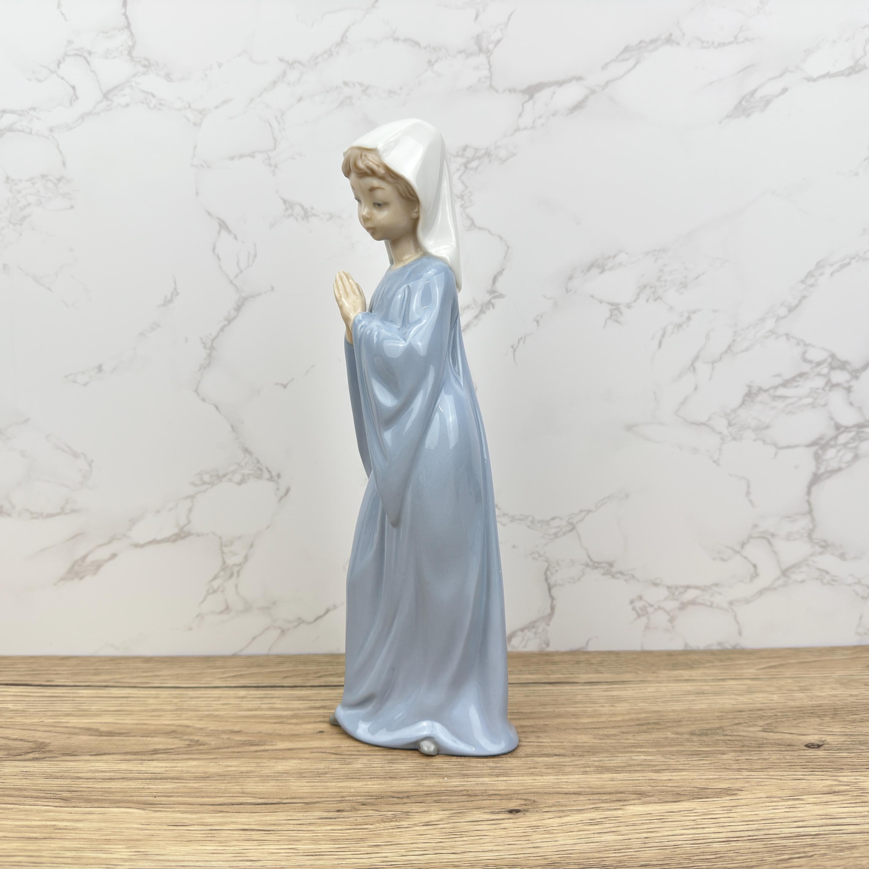 Vintage Nao Lladro Porcelain Nun Figurine, Religious Decor