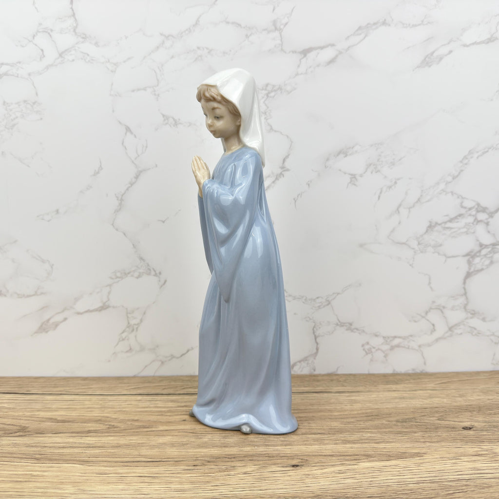 Vintage Nao Lladro Porcelain Nun Figurine, Religious Decor