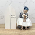 Royal Copenhagen Figurine – Danish Porcelain Woman Knitting, Nordic Decor
