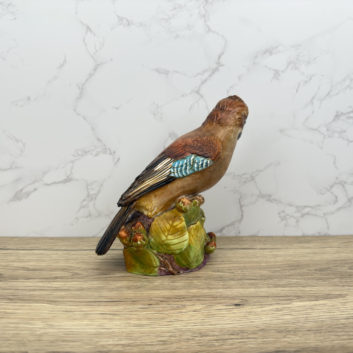 Vintage Royal Worcester Jay Bird Figurine, English Porcelain Wildlife Art