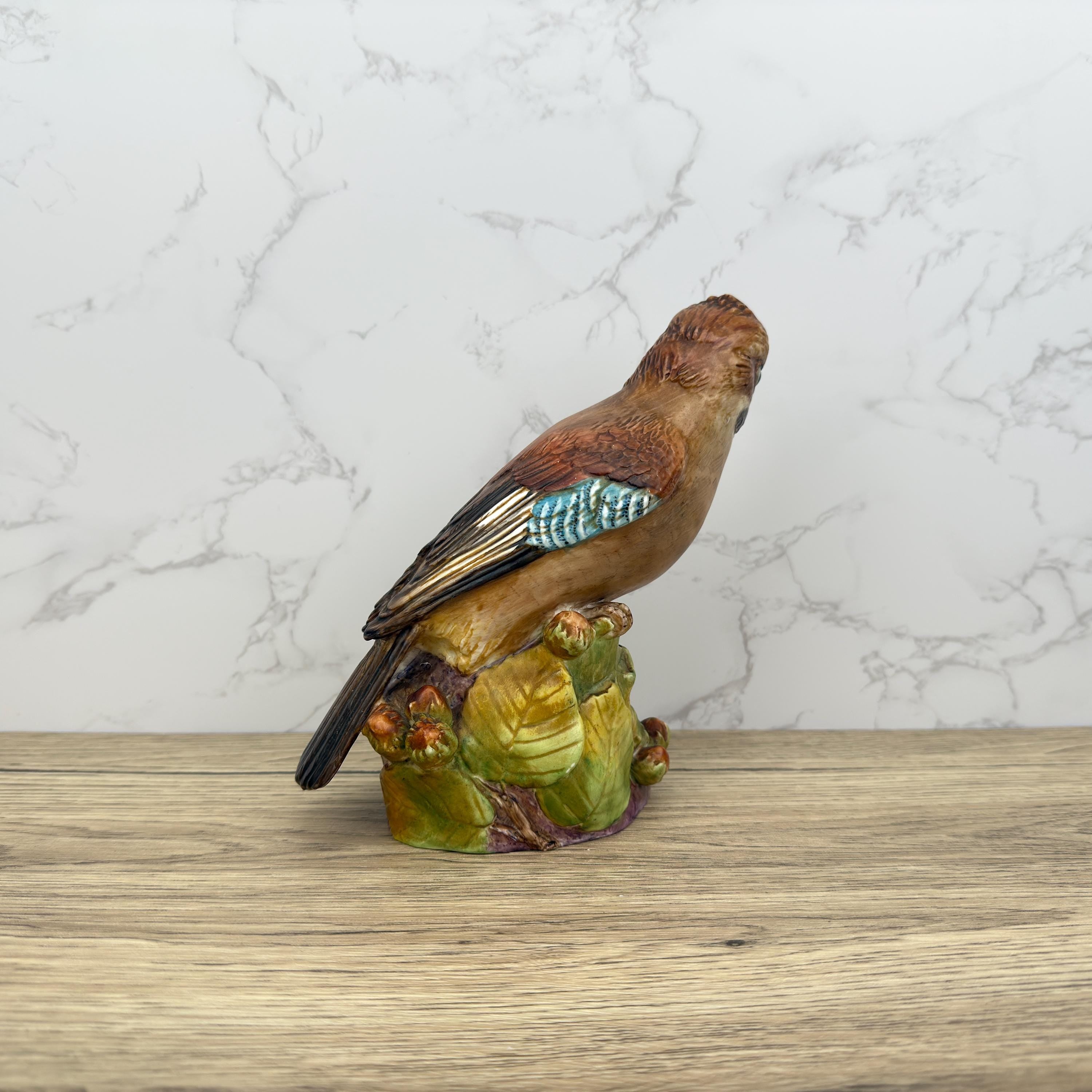 Vintage Royal Worcester Jay Bird Figurine, English Porcelain Wildlife Art