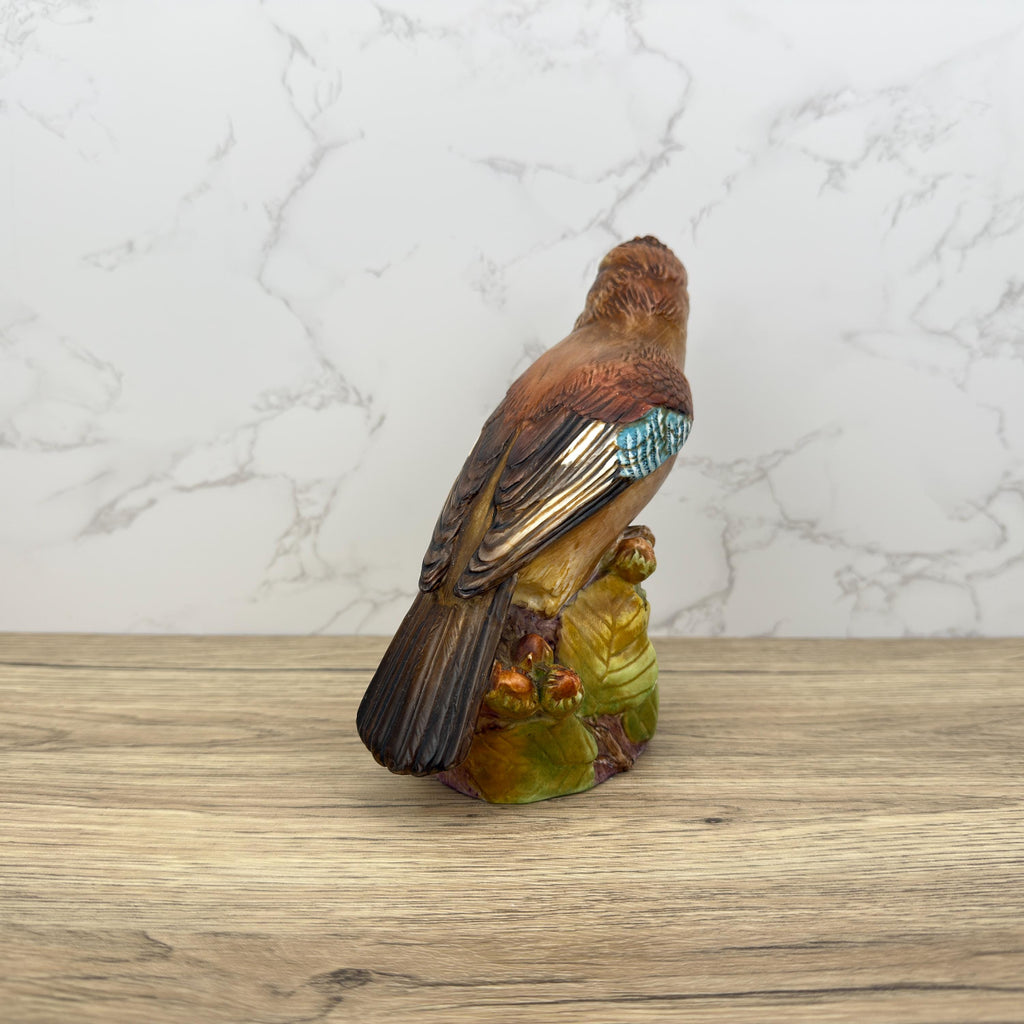 Vintage Royal Worcester Jay Bird Figurine, English Porcelain Wildlife Art