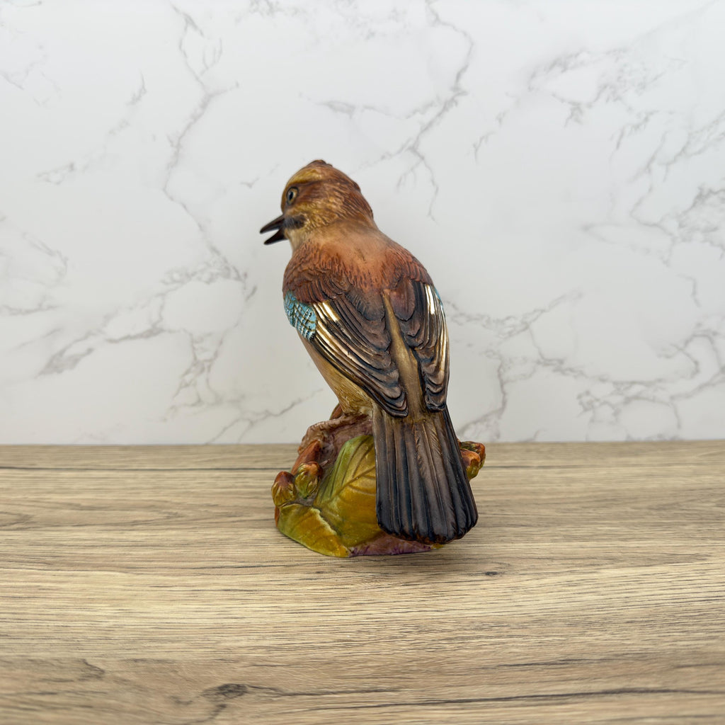 Vintage Royal Worcester Jay Bird Figurine, English Porcelain Wildlife Art