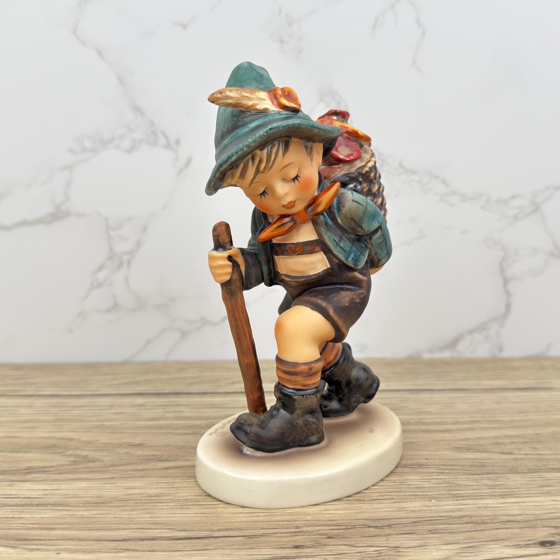Hummel Flower Vendor Figurine | Vintage Goebel Porcelain Boy, German Collectible