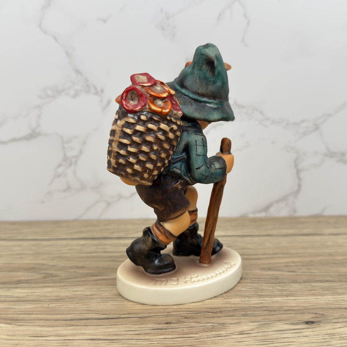 Hummel Flower Vendor Figurine | Vintage Goebel Porcelain Boy, German Collectible