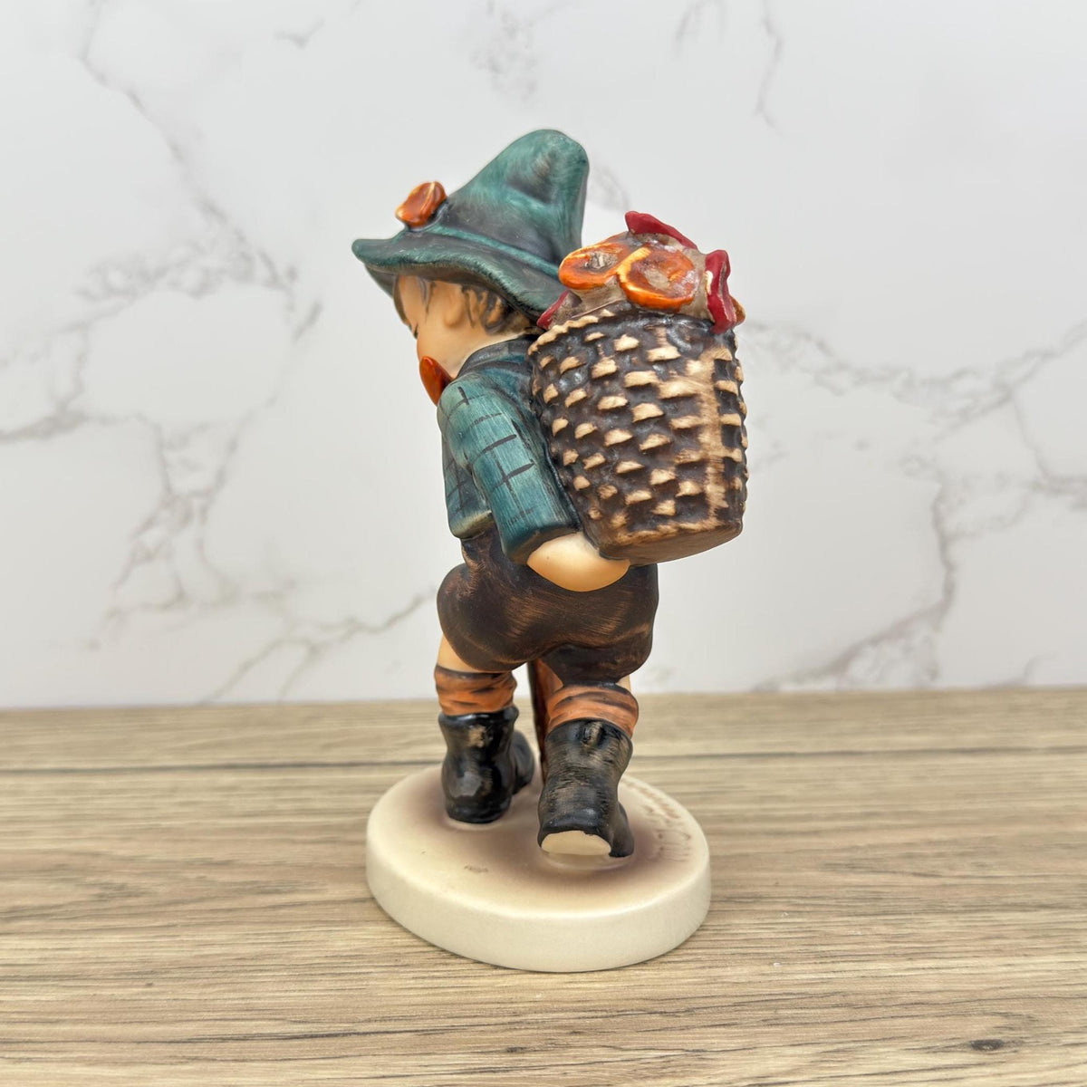 Hummel Flower Vendor Figurine | Vintage Goebel Porcelain Boy, German Collectible