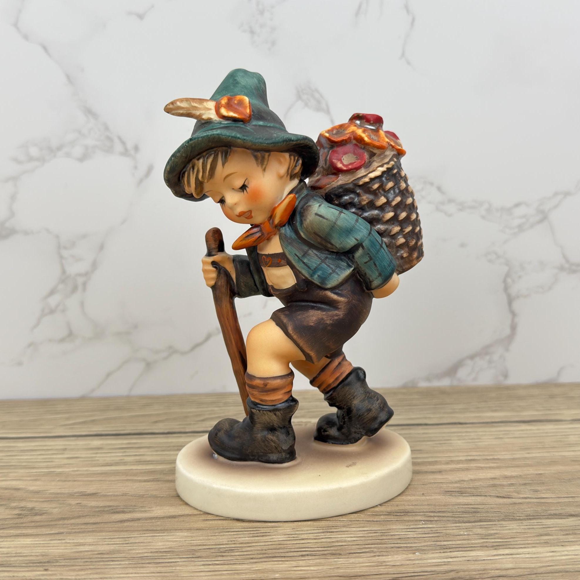 Hummel Flower Vendor Figurine | Vintage Goebel Porcelain Boy, German Collectible
