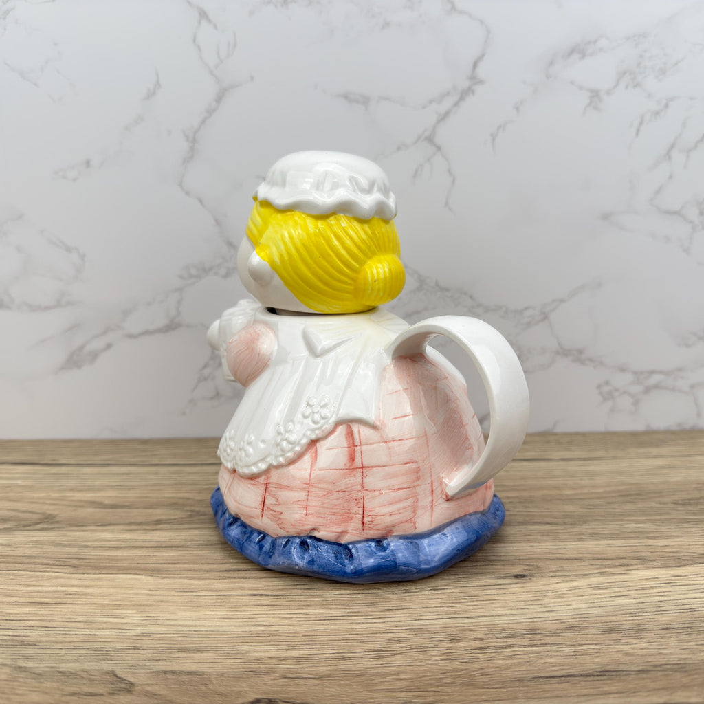 Vintage Novelty Ceramic Teapot | Whimsical Lady Home Decor