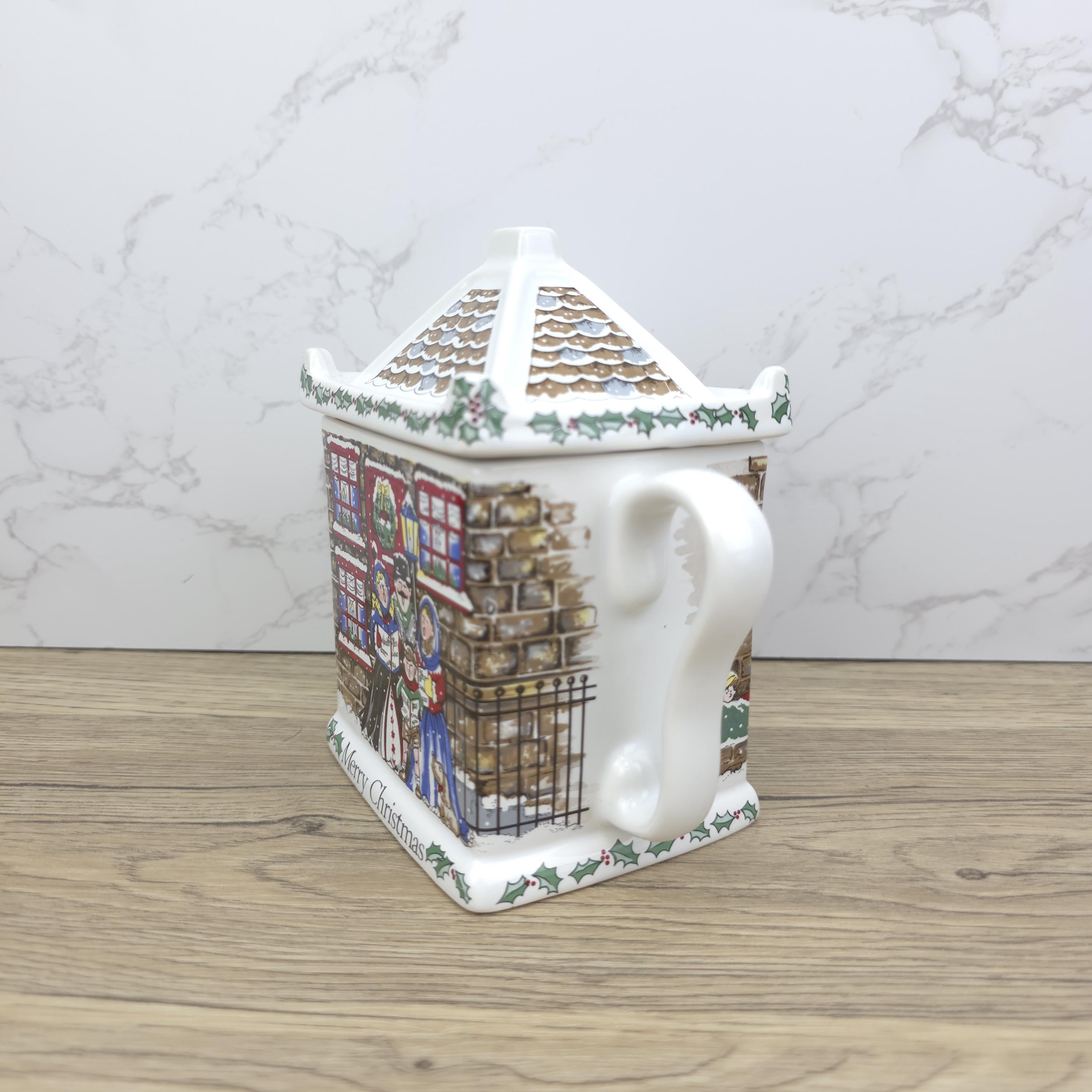 Wade Christmas House Teapot | Vintage Ceramic Cottage Kettle, England
