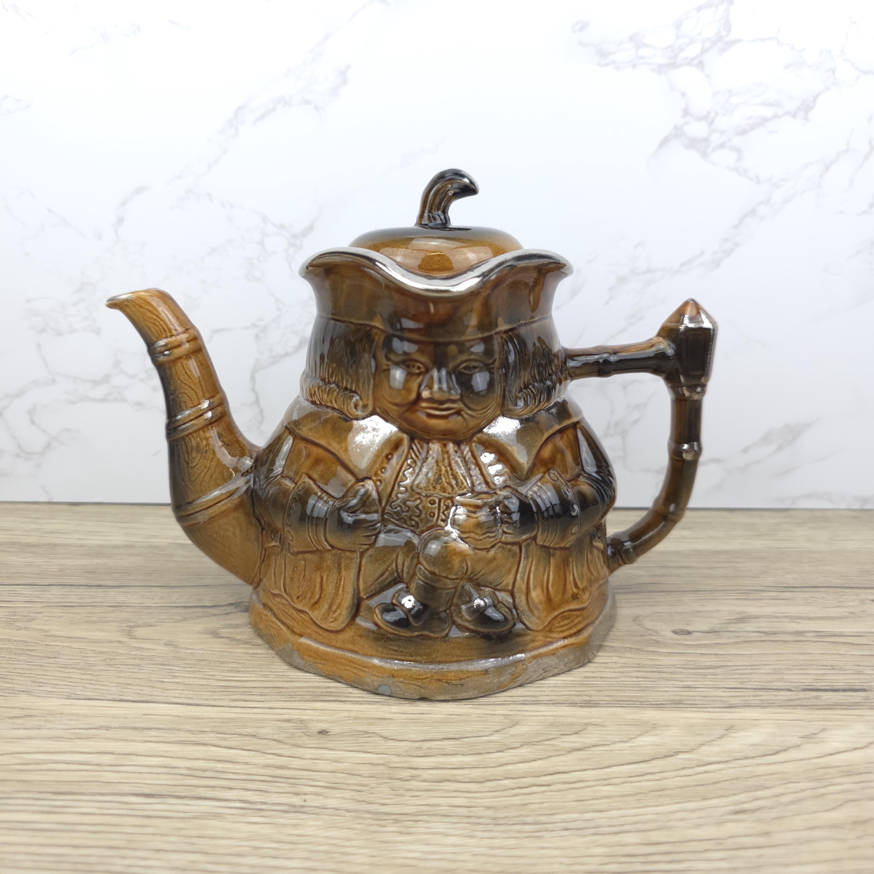 Price Kensington Toby Jug Teapot | Mid Century Drip Glaze Kettle