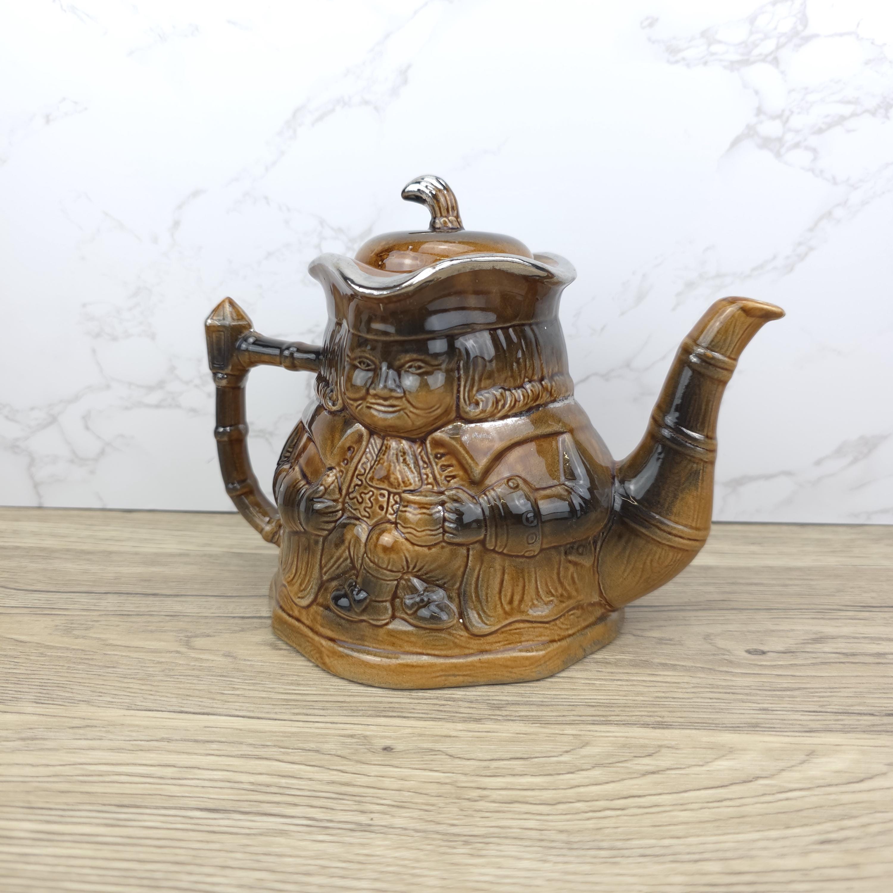 Price Kensington Toby Jug Teapot | Mid Century Drip Glaze Kettle