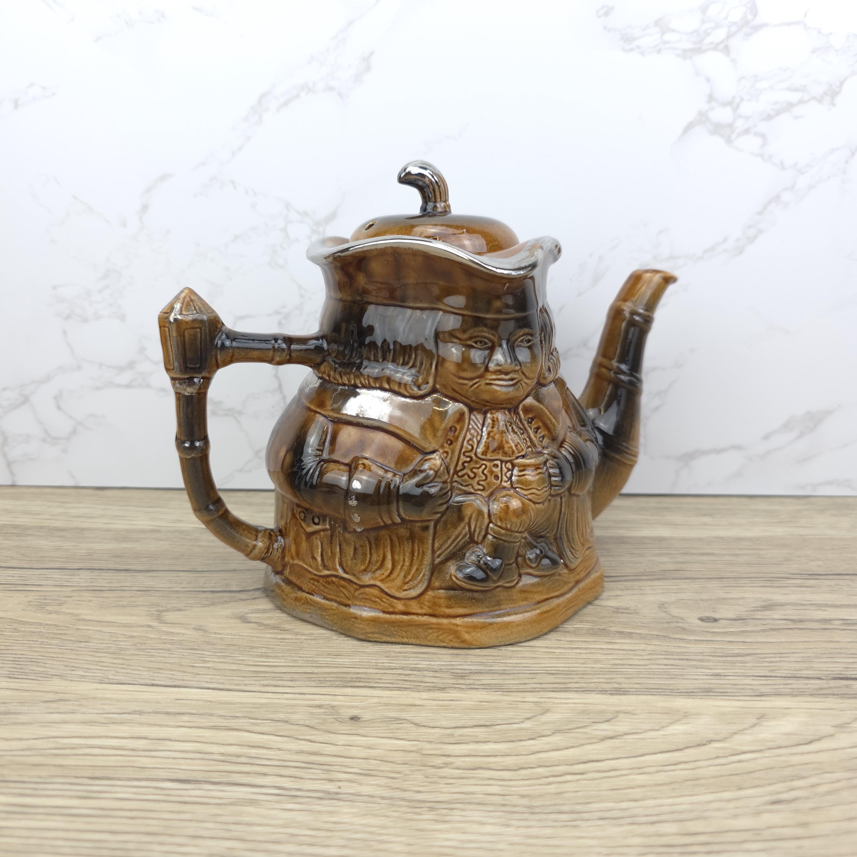 Price Kensington Toby Jug Teapot | Mid Century Drip Glaze Kettle