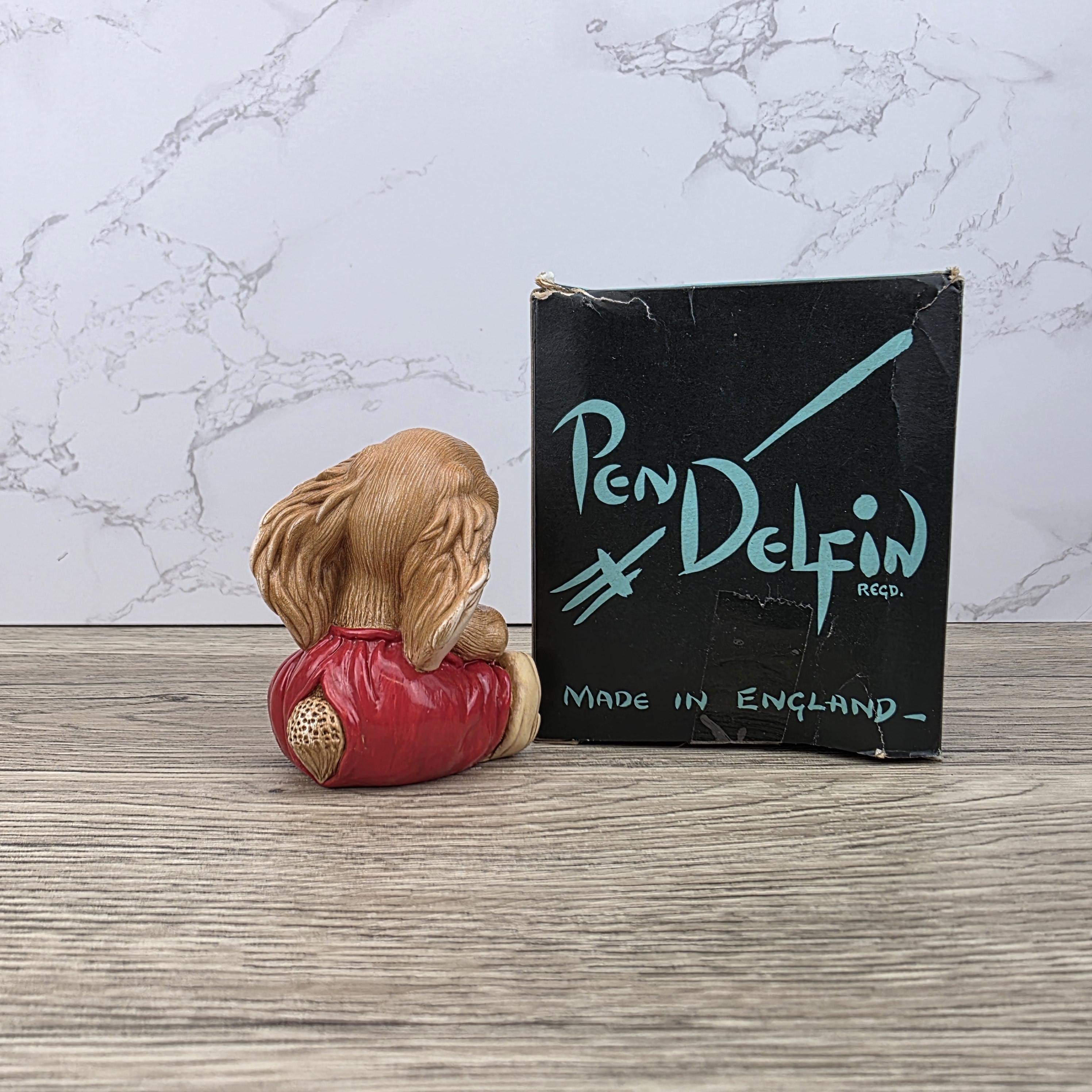 Vintage Pendelfin EUCLID Rabbit Figurine, Hand Painted Stonecraft