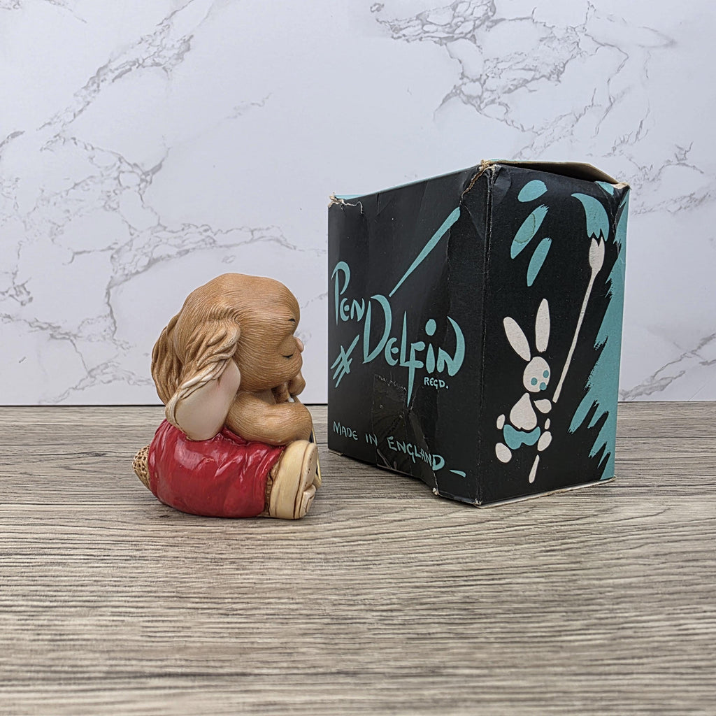 Vintage Pendelfin EUCLID Rabbit Figurine, Hand Painted Stonecraft